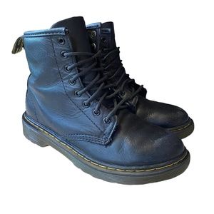Dr. Martens Docs Black Zip Up Made In England 1460 Classic 8 Eye Boots Sz1